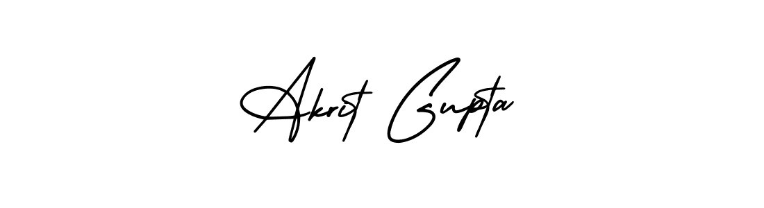 Akrit Gupta stylish signature style. Best Handwritten Sign (AmerikaSignatureDemo-Regular) for my name. Handwritten Signature Collection Ideas for my name Akrit Gupta. Akrit Gupta signature style 3 images and pictures png