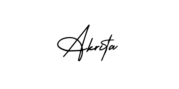 Make a beautiful signature design for name Akrita. With this signature (AmerikaSignatureDemo-Regular) style, you can create a handwritten signature for free. Akrita signature style 3 images and pictures png