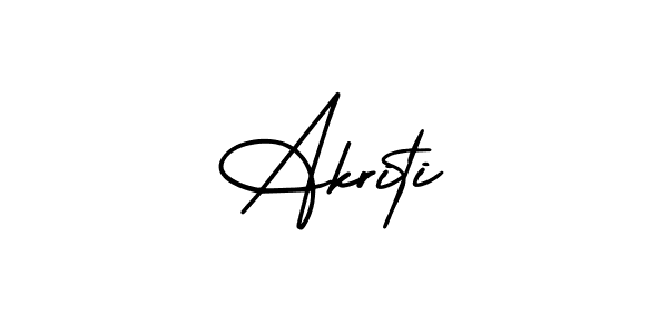 The best way (AmerikaSignatureDemo-Regular) to make a short signature is to pick only two or three words in your name. The name Akriti include a total of six letters. For converting this name. Akriti signature style 3 images and pictures png