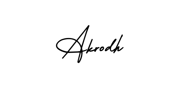 How to Draw Akrodh signature style? AmerikaSignatureDemo-Regular is a latest design signature styles for name Akrodh. Akrodh signature style 3 images and pictures png