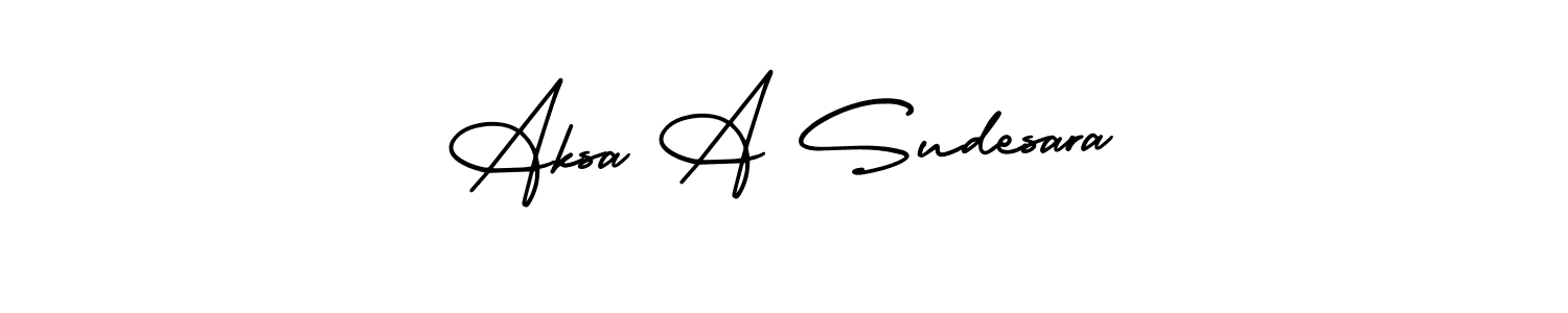 Design your own signature with our free online signature maker. With this signature software, you can create a handwritten (AmerikaSignatureDemo-Regular) signature for name Aksa A Sudesara. Aksa A Sudesara signature style 3 images and pictures png