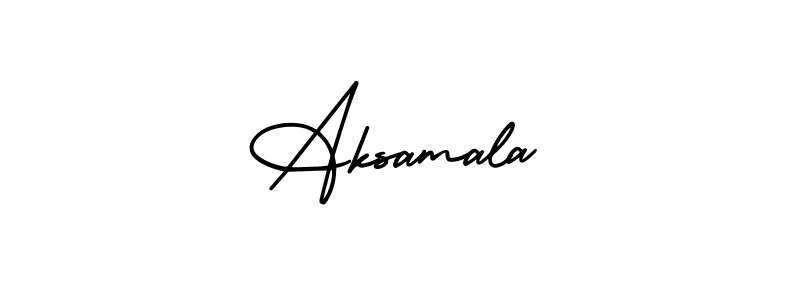 Design your own signature with our free online signature maker. With this signature software, you can create a handwritten (AmerikaSignatureDemo-Regular) signature for name Aksamala. Aksamala signature style 3 images and pictures png