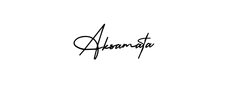 You should practise on your own different ways (AmerikaSignatureDemo-Regular) to write your name (Aksamata) in signature. don't let someone else do it for you. Aksamata signature style 3 images and pictures png