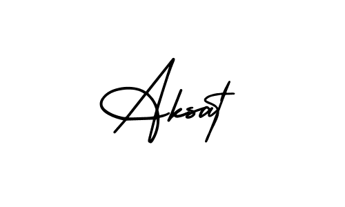 It looks lik you need a new signature style for name Aksat. Design unique handwritten (AmerikaSignatureDemo-Regular) signature with our free signature maker in just a few clicks. Aksat signature style 3 images and pictures png