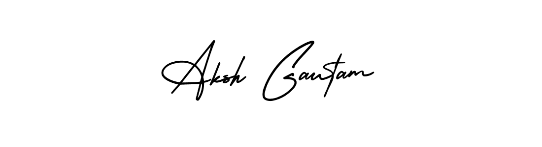 Design your own signature with our free online signature maker. With this signature software, you can create a handwritten (AmerikaSignatureDemo-Regular) signature for name Aksh Gautam. Aksh Gautam signature style 3 images and pictures png