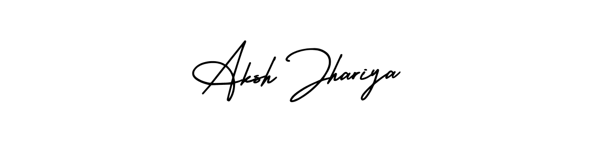 Similarly AmerikaSignatureDemo-Regular is the best handwritten signature design. Signature creator online .You can use it as an online autograph creator for name Aksh Jhariya. Aksh Jhariya signature style 3 images and pictures png