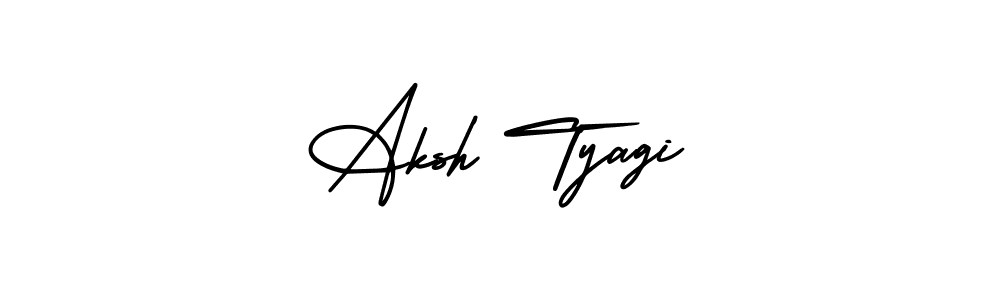 How to make Aksh Tyagi signature? AmerikaSignatureDemo-Regular is a professional autograph style. Create handwritten signature for Aksh Tyagi name. Aksh Tyagi signature style 3 images and pictures png