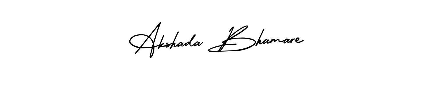 Akshada Bhamare stylish signature style. Best Handwritten Sign (AmerikaSignatureDemo-Regular) for my name. Handwritten Signature Collection Ideas for my name Akshada Bhamare. Akshada Bhamare signature style 3 images and pictures png