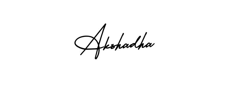 Make a beautiful signature design for name Akshadha. With this signature (AmerikaSignatureDemo-Regular) style, you can create a handwritten signature for free. Akshadha signature style 3 images and pictures png