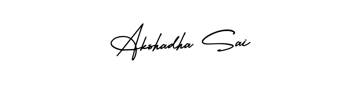 if you are searching for the best signature style for your name Akshadha Sai. so please give up your signature search. here we have designed multiple signature styles  using AmerikaSignatureDemo-Regular. Akshadha Sai signature style 3 images and pictures png