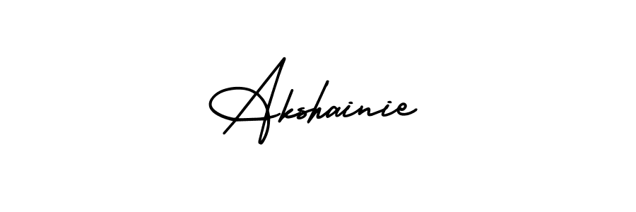 Use a signature maker to create a handwritten signature online. With this signature software, you can design (AmerikaSignatureDemo-Regular) your own signature for name Akshainie. Akshainie signature style 3 images and pictures png