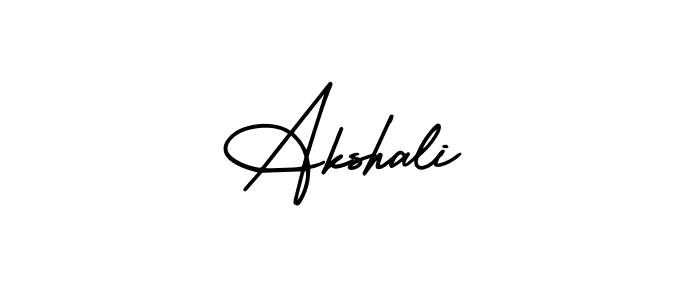 Design your own signature with our free online signature maker. With this signature software, you can create a handwritten (AmerikaSignatureDemo-Regular) signature for name Akshali. Akshali signature style 3 images and pictures png