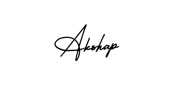 How to Draw Akshap signature style? AmerikaSignatureDemo-Regular is a latest design signature styles for name Akshap. Akshap signature style 3 images and pictures png