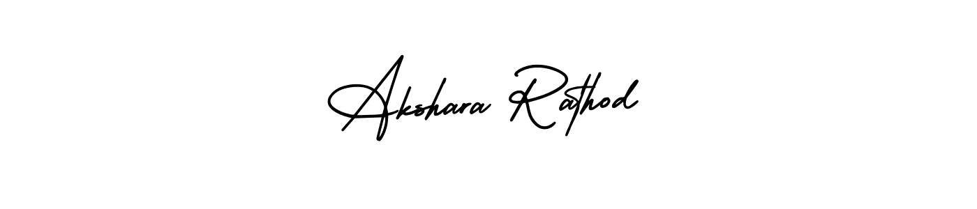 You should practise on your own different ways (AmerikaSignatureDemo-Regular) to write your name (Akshara Rathod) in signature. don't let someone else do it for you. Akshara Rathod signature style 3 images and pictures png