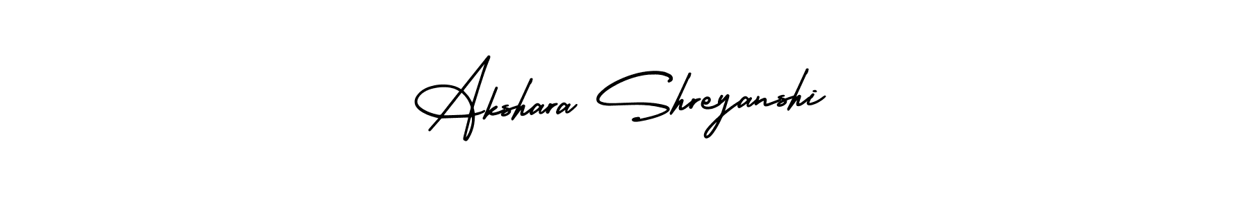 How to make Akshara Shreyanshi signature? AmerikaSignatureDemo-Regular is a professional autograph style. Create handwritten signature for Akshara Shreyanshi name. Akshara Shreyanshi signature style 3 images and pictures png