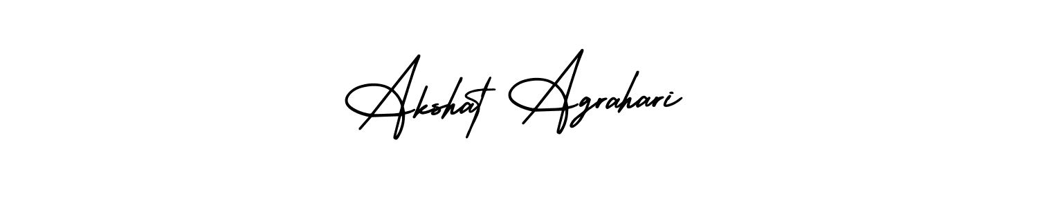 It looks lik you need a new signature style for name Akshat Agrahari. Design unique handwritten (AmerikaSignatureDemo-Regular) signature with our free signature maker in just a few clicks. Akshat Agrahari signature style 3 images and pictures png