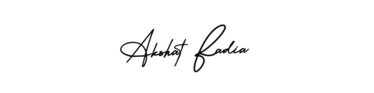 This is the best signature style for the Akshat Fadia name. Also you like these signature font (AmerikaSignatureDemo-Regular). Mix name signature. Akshat Fadia signature style 3 images and pictures png