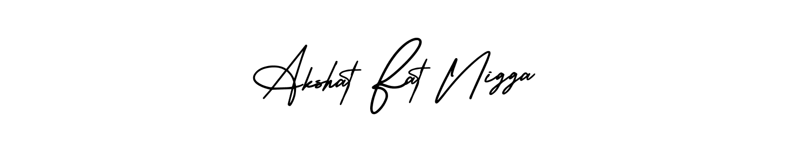 if you are searching for the best signature style for your name Akshat Fat Nigga. so please give up your signature search. here we have designed multiple signature styles  using AmerikaSignatureDemo-Regular. Akshat Fat Nigga signature style 3 images and pictures png