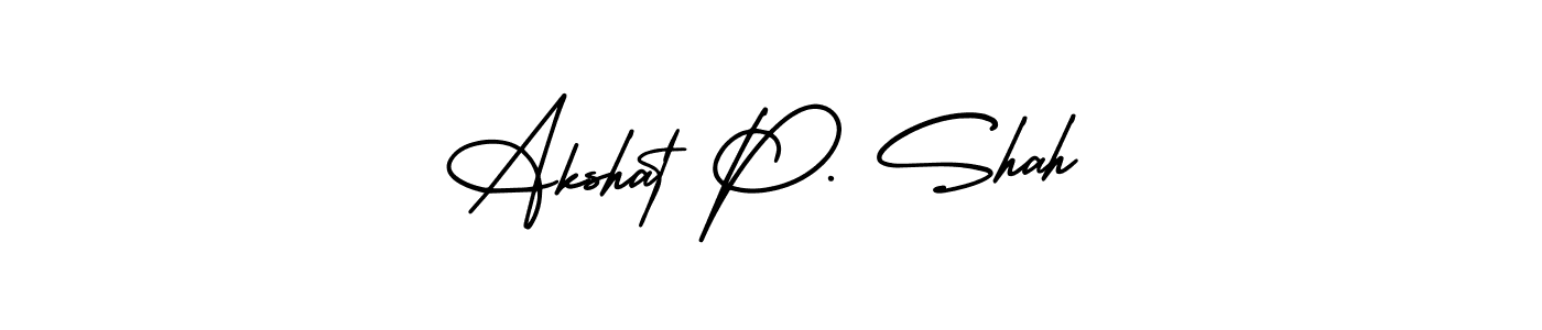 Design your own signature with our free online signature maker. With this signature software, you can create a handwritten (AmerikaSignatureDemo-Regular) signature for name Akshat P. Shah. Akshat P. Shah signature style 3 images and pictures png