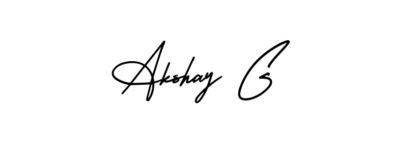 Make a beautiful signature design for name Akshay G. With this signature (AmerikaSignatureDemo-Regular) style, you can create a handwritten signature for free. Akshay G signature style 3 images and pictures png