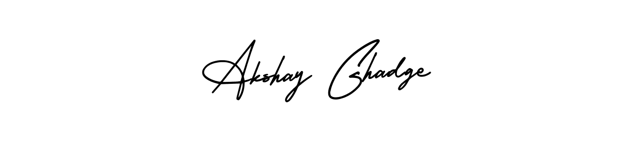 How to make Akshay Ghadge name signature. Use AmerikaSignatureDemo-Regular style for creating short signs online. This is the latest handwritten sign. Akshay Ghadge signature style 3 images and pictures png