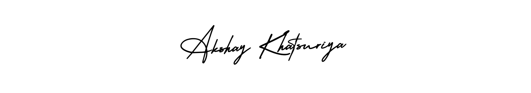 How to make Akshay Khatsuriya signature? AmerikaSignatureDemo-Regular is a professional autograph style. Create handwritten signature for Akshay Khatsuriya name. Akshay Khatsuriya signature style 3 images and pictures png