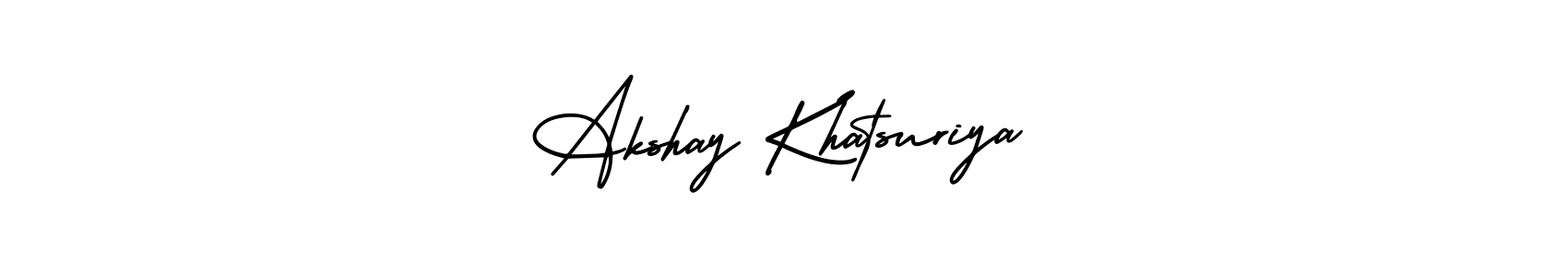 It looks lik you need a new signature style for name Akshay Khatsuriya. Design unique handwritten (AmerikaSignatureDemo-Regular) signature with our free signature maker in just a few clicks. Akshay Khatsuriya signature style 3 images and pictures png