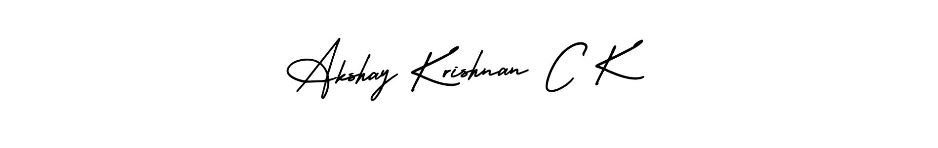 if you are searching for the best signature style for your name Akshay Krishnan C K. so please give up your signature search. here we have designed multiple signature styles  using AmerikaSignatureDemo-Regular. Akshay Krishnan C K signature style 3 images and pictures png