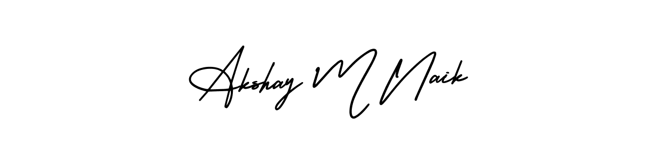 How to make Akshay M Naik signature? AmerikaSignatureDemo-Regular is a professional autograph style. Create handwritten signature for Akshay M Naik name. Akshay M Naik signature style 3 images and pictures png