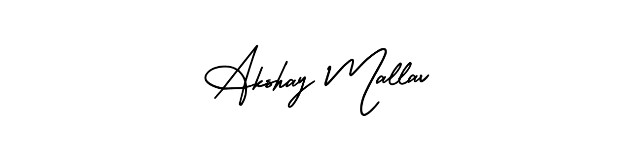 Design your own signature with our free online signature maker. With this signature software, you can create a handwritten (AmerikaSignatureDemo-Regular) signature for name Akshay Mallav. Akshay Mallav signature style 3 images and pictures png