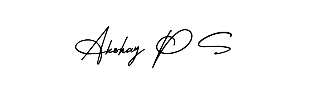 if you are searching for the best signature style for your name Akshay P S. so please give up your signature search. here we have designed multiple signature styles  using AmerikaSignatureDemo-Regular. Akshay P S signature style 3 images and pictures png