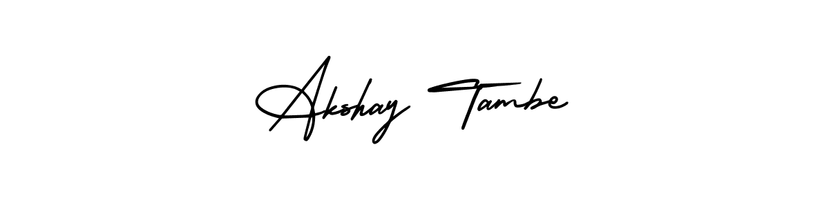 How to make Akshay Tambe signature? AmerikaSignatureDemo-Regular is a professional autograph style. Create handwritten signature for Akshay Tambe name. Akshay Tambe signature style 3 images and pictures png