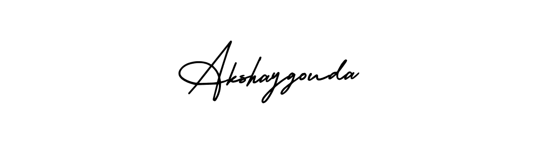 How to make Akshaygouda name signature. Use AmerikaSignatureDemo-Regular style for creating short signs online. This is the latest handwritten sign. Akshaygouda signature style 3 images and pictures png