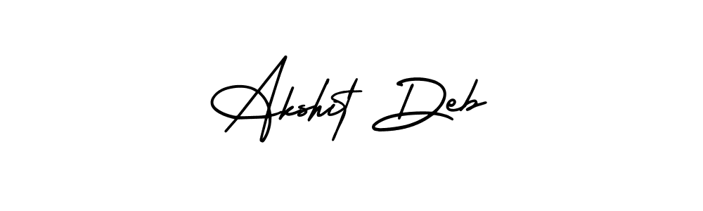 Use a signature maker to create a handwritten signature online. With this signature software, you can design (AmerikaSignatureDemo-Regular) your own signature for name Akshit Deb. Akshit Deb signature style 3 images and pictures png