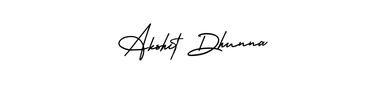 Use a signature maker to create a handwritten signature online. With this signature software, you can design (AmerikaSignatureDemo-Regular) your own signature for name Akshit Dhunna. Akshit Dhunna signature style 3 images and pictures png