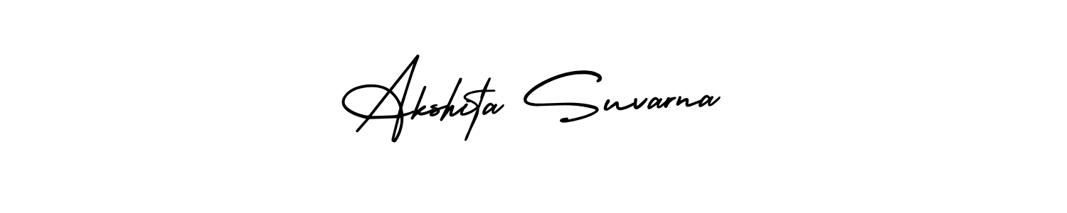 This is the best signature style for the Akshita Suvarna name. Also you like these signature font (AmerikaSignatureDemo-Regular). Mix name signature. Akshita Suvarna signature style 3 images and pictures png