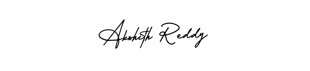 You should practise on your own different ways (AmerikaSignatureDemo-Regular) to write your name (Akshith Reddy) in signature. don't let someone else do it for you. Akshith Reddy signature style 3 images and pictures png