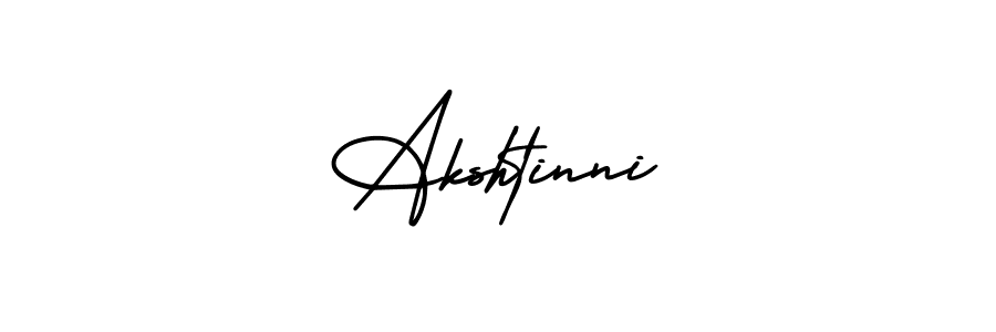 Use a signature maker to create a handwritten signature online. With this signature software, you can design (AmerikaSignatureDemo-Regular) your own signature for name Akshtinni. Akshtinni signature style 3 images and pictures png