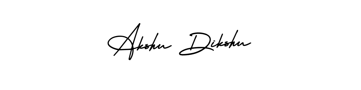 How to make Akshu Dikshu name signature. Use AmerikaSignatureDemo-Regular style for creating short signs online. This is the latest handwritten sign. Akshu Dikshu signature style 3 images and pictures png