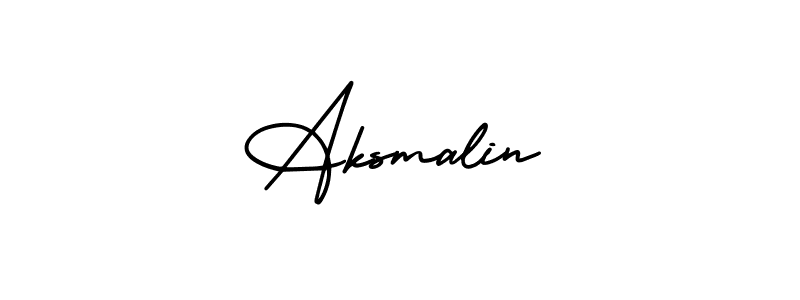 How to make Aksmalin signature? AmerikaSignatureDemo-Regular is a professional autograph style. Create handwritten signature for Aksmalin name. Aksmalin signature style 3 images and pictures png