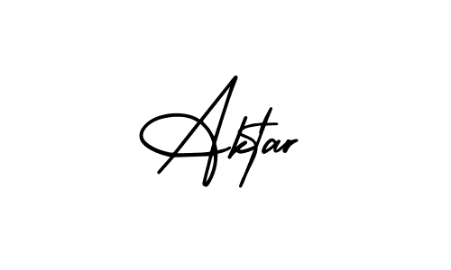 Make a beautiful signature design for name Aktar. With this signature (AmerikaSignatureDemo-Regular) style, you can create a handwritten signature for free. Aktar signature style 3 images and pictures png