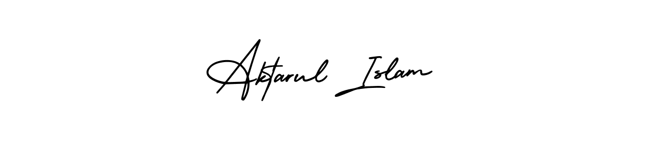 How to make Aktarul Islam name signature. Use AmerikaSignatureDemo-Regular style for creating short signs online. This is the latest handwritten sign. Aktarul Islam signature style 3 images and pictures png