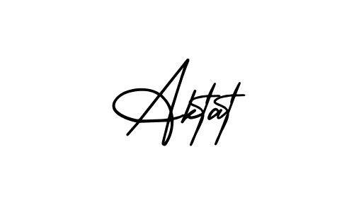 How to make Aktat signature? AmerikaSignatureDemo-Regular is a professional autograph style. Create handwritten signature for Aktat name. Aktat signature style 3 images and pictures png