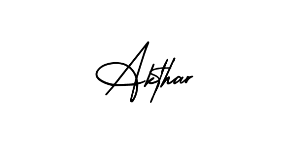 Similarly AmerikaSignatureDemo-Regular is the best handwritten signature design. Signature creator online .You can use it as an online autograph creator for name Akthar. Akthar signature style 3 images and pictures png