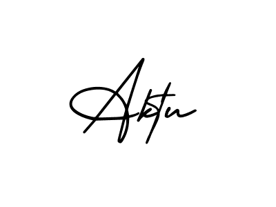 Design your own signature with our free online signature maker. With this signature software, you can create a handwritten (AmerikaSignatureDemo-Regular) signature for name Aktu. Aktu signature style 3 images and pictures png