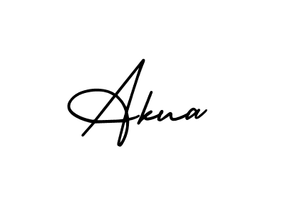 Akua stylish signature style. Best Handwritten Sign (AmerikaSignatureDemo-Regular) for my name. Handwritten Signature Collection Ideas for my name Akua. Akua signature style 3 images and pictures png