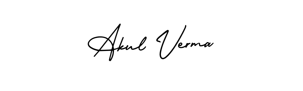 Make a beautiful signature design for name Akul Verma. Use this online signature maker to create a handwritten signature for free. Akul Verma signature style 3 images and pictures png