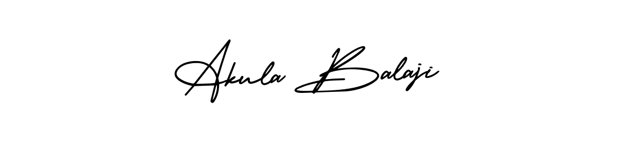 How to make Akula Balaji name signature. Use AmerikaSignatureDemo-Regular style for creating short signs online. This is the latest handwritten sign. Akula Balaji signature style 3 images and pictures png