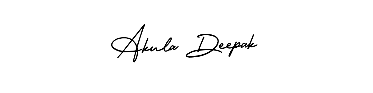 Akula Deepak stylish signature style. Best Handwritten Sign (AmerikaSignatureDemo-Regular) for my name. Handwritten Signature Collection Ideas for my name Akula Deepak. Akula Deepak signature style 3 images and pictures png
