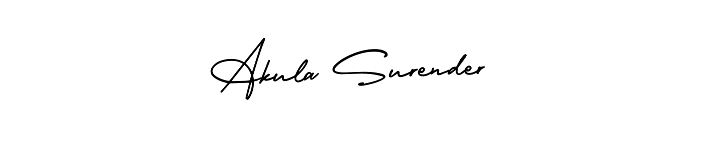 Also You can easily find your signature by using the search form. We will create Akula Surender name handwritten signature images for you free of cost using AmerikaSignatureDemo-Regular sign style. Akula Surender signature style 3 images and pictures png